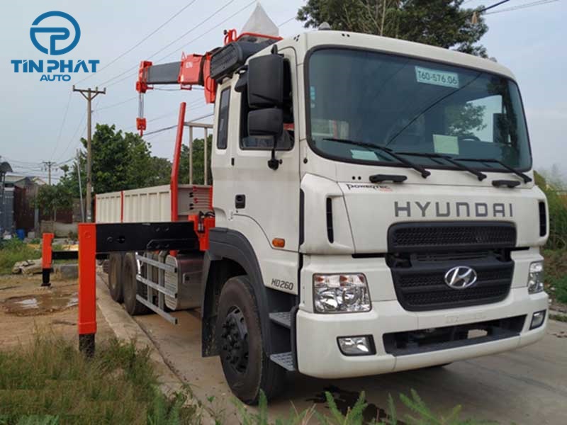 Xe tải Hyundai HD260 gắn cẩu Kanglim